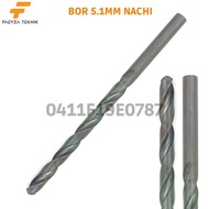 Mata Bor Besi 5.1Mm Hss Nachi Bisa Untuk Tap M6X1.0 Baut 10