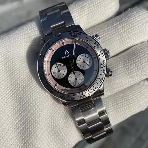 STEELDIVE Men Chronograph Watch 39mm Pilot Quartz Wristwatch Diver 20ATM Waterproof BGW-9 Luminous S