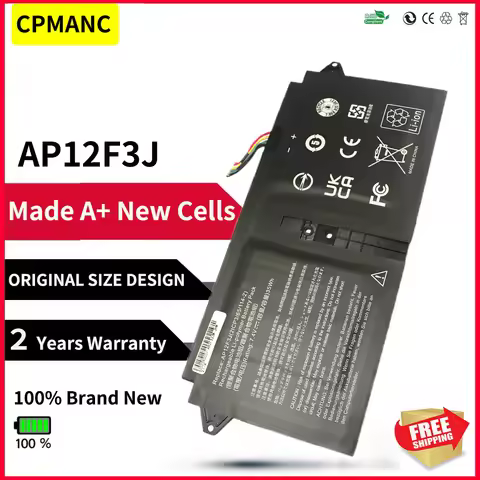 CPMANC AP12F3J Laptop Battery For Acer Aspire 13.3" S7 Ultrabook S7 S7-391 2ICP3/65/114-2 AP12F3J 7.