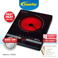 PowerPac Ceramic Cooker Infrared Cooker (Any Pot) BBQ Grill 2000 Watts (PPIC836)