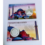 1 dirham, Hagia sophia Perak 999 card cert