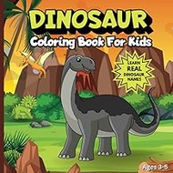 Dinosaur Coloring Book For Kids: Simple and Cute Dinosaur Illustrations with Backgrounds For Prescho