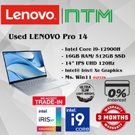 #LP174 USED LENOVO PRO 14 Performance Ultrabook INTEL i9-12900H 16GB 512GB SSD INTEL IRIS XE GRAPHIC