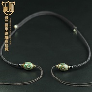 Dzi Beads Lanyard Horizontal String Dzi Beads Rope Men Women Style Halter Neck Dzi Beads Pendant Nec