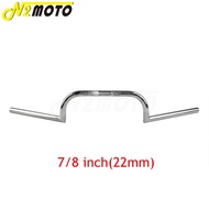 QJMBF มอเตอร์ไซค์สตรีทไบค์7/8 "& 1" มือจับคลับแมนสีดำแฮนด์มือจับ22Mm 25Mm สำหรับ Harley Cafe Racer B