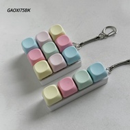 GAOXI75BK Finger Keyboard, Stress Relief Keycap Fidget Keychain,  4/9 Keys Gadget Key Button Decompr