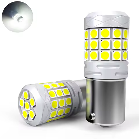 21W W21/5W T20 7440 7443 LED 1156 BA15S 1157 BAY15D LED Bulb Canbus P21W P21/5W 3157 RED Orange Car 