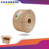 👍 1 BOX GUMMED TAPE 2" x 100M Gummed paper craft Tape Tiger LAKBAN