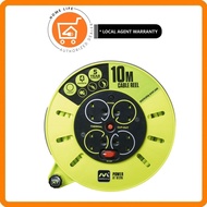 Masterplug CMU10134SL Small Cassette Reel 13A, 4-Socket, 10M Extension