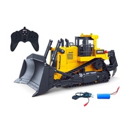 Huina | Huina 1554 1/16 RC Bulldozer Crawler Truck 11CH Remote Control Engineering Car With Lights B