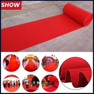 1.5*25Meter Wide Red Event Carpet Aisle Runner Flat Anti-slip Waterproof Wedding Carpet