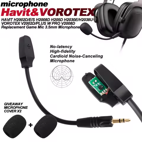Mic For Havit H2002D H2002E H2002S H2008D H2015D H2030E H2038U No-latency High-fidelity Cardioid Noi