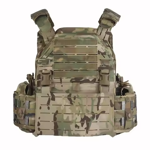 Tactical LG4 Plate Carrier Cut MOLLE Hunting Combat Protective Ches Vest Side Radio Pouch CS Paintba
