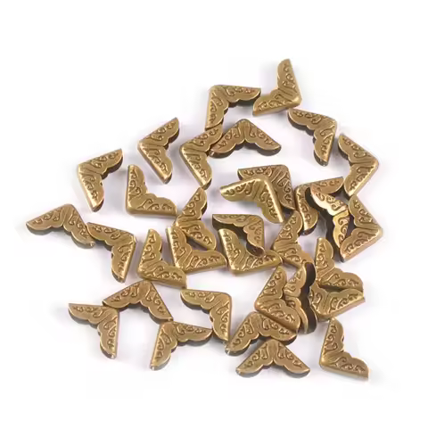 100Pcs 9x9x2mm Bronze Mini Corner Protector DIY Photo Albums Menus Folders Metal Craft Book Corner A
