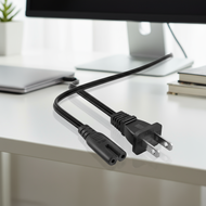 US 1.5M IEC320 C7 2-pin Power Extension Cable for Dell Laptop Charger