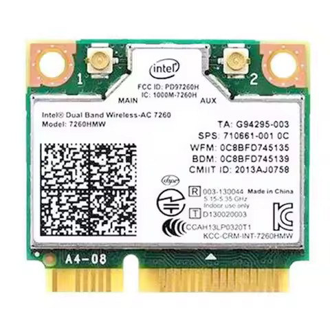 Intel Dual Band Wireless-AC 7260 Wifi & Bluetooth 4.0 Card 7260NGW,P/N 710661-001
