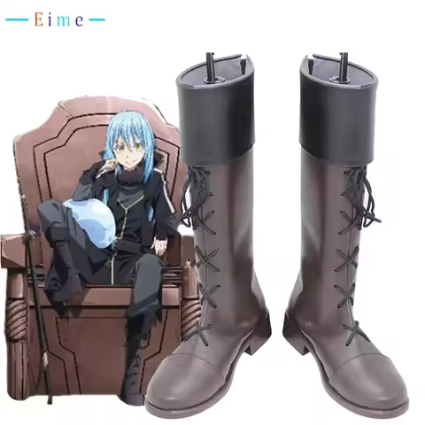 Rimuru Tempest Cosplay Shoes Halloween Carnival Boots Cosplay Props Custom Made PU Leather Shoes