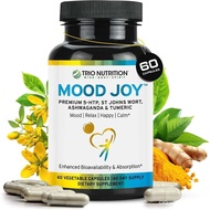 Trio Mood Joy | Premium 5-HTP, St Johns Wort,  & |  Capsules to Promote Natural & Relaxed Mood | Moo