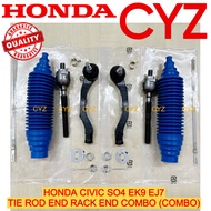 Combo Set HONDA CIVIC SO4 EK9 EJ7 Tie Rod End / Rack End / Steering Boot