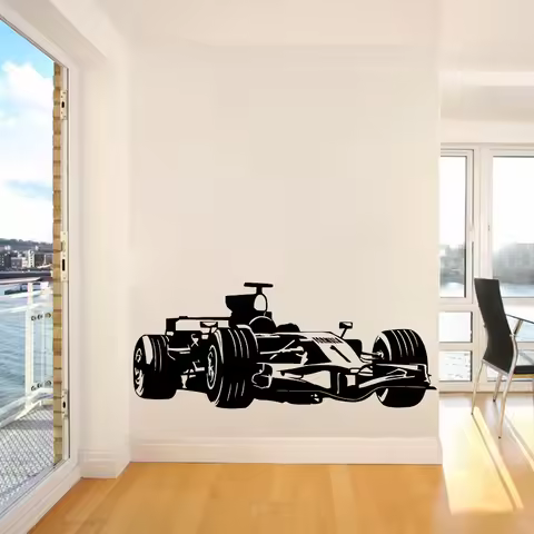 F1 Formula Car Wall Sticker Teens Room Decoration Decal Racing Car Wallpaper Vinyl Art Mural Home De