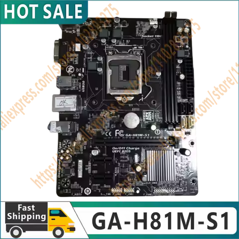 Original GA-H81M-S1 Motherboard H81 H81M 2x DDR3 16GB H81M-S1 LGA 1150 USB3.0 Desktop SATA III Micro