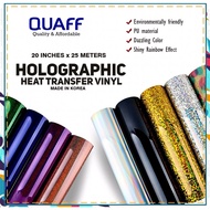 (5 METER) 20inches QUAFF Hologram Heat Transfer Cuttable Vinyl for T-shirts