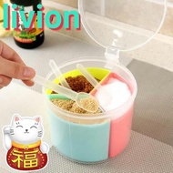 9P8C 3 In 1 Round Kitchen Spice Holder / 3 In 1 Multipurpose Kitchen Spice Holder I2E8