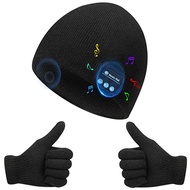 New bluetooth 5.0 wireless headset knitted pullover cap winter warm call music bluetooth hat