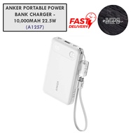 ANKER PORTABLE POWER BANK CHARGER -10,000MAH 22.5W (A1257) WHITE