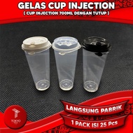 Reedy PP Cup Injection Oval 380ml 12oz & Datar 500ml 16oz & 700ml 24oz / Gelas Plastik Tebal / Thinw