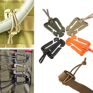 【hot】Carabiner Buckle attachment fastener Webbing bag elastic Backpack gear cord Molle pouch tactical rope fix Clip strap sling tie