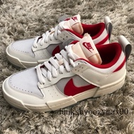 NK Dunk Low Disrupt Gym White Red Women's CK6654-101