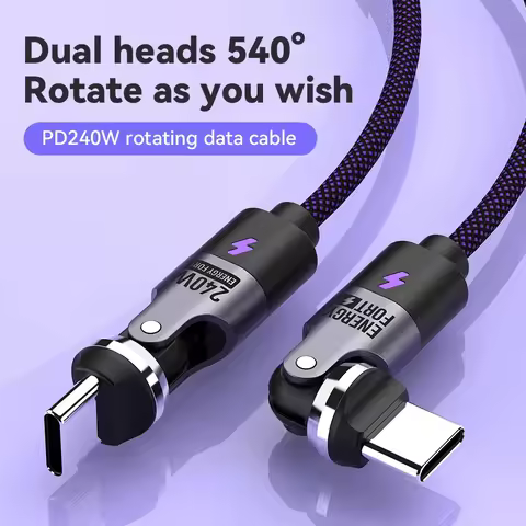 240W PD3.1 Fast Charging Cable 540° Rotation Type C to C 5A Cable for iPhone MacBook Samsung UGREEN/