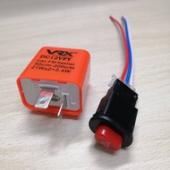 2 PIN RELAY/ MOTORCYCLE 2 IN RELAY SIGNAL LIGHT FLASHER/ ADJUSTABLE LED FLASHER RELAY/ DOUBLE SIGNAL FLASHER ADJUSTABLE