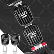 1/2pcs Carbon Fiber Car Seat Belt Lock Car Belt Extension Plug for Audi A4 B8 A3 8P 8V S3 A5 A6 S6 C