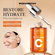 WISHAWEO2Y Hydrating , Fast Absorption 5-in-1 Formula Vitamin C Serum,  Antioxidant Rich Anti-Aging 