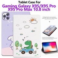 Fashion Cartoon Tablet Case For Galaxy Tab X95 Pro 10.8 inch 2024 5G High Quality PU Leather Sweatpr