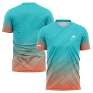 HYS Badminton T-shirt with neon 3D printing, quick drying tennis and pickleball sports T-shirt, stre