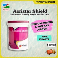 [Custom Color] 5 LITER SKK Paint Acristar Shield Weather Shield for Exterior; Cat Luar Tahan Kulat