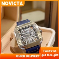 Santos Skeleton Quartz Watch Men's Steel Band Watch 904L