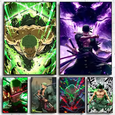 One Piece Zoro Enma Katana Anime Poster HD Canvas Wall Art Waterproof Print Bedroom Living Room Deco