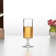 Tall cylindrical glass cup