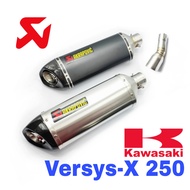 AKRAPOVIC Exhaust Modenas Kawasaki VersysX250 17-24 Slip On Tabung Muffler VersysX Versys 250X Versy