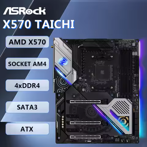 ASRock X570 TAICHI Motherboard ATX AMD X570 AM4 DDR4 128GB SATA3 HDMI SPDIF WIFI for AMD Ryzen 2000/