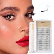 SHETZU 5D Eyelash Human Hair Eyelash Extension 0.05C Curl Soft Volume Individual Grafting Lashes Eye