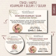 Pregnancy Thanksgiving Stickers 4 Months / 7 Months / Tasyakur 4 Months / Tasyakur 7 Months