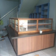Meja warung +Etalase/Meja warung Tegal+etalase/Meja warteg+etalase