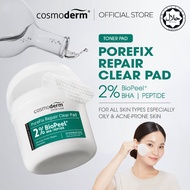 Cosmoderm PoreFix Repair BioPeel + Clear Pad 60pcs BHA Salicylic Acid Toner Pad