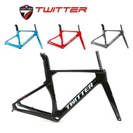 TWITTER R10 disc brakes carbon fiber road frame disc brakes 700C through axle 12 * 142mm gravel racing Bike bicycle frame 46-54cm Bicycle parts