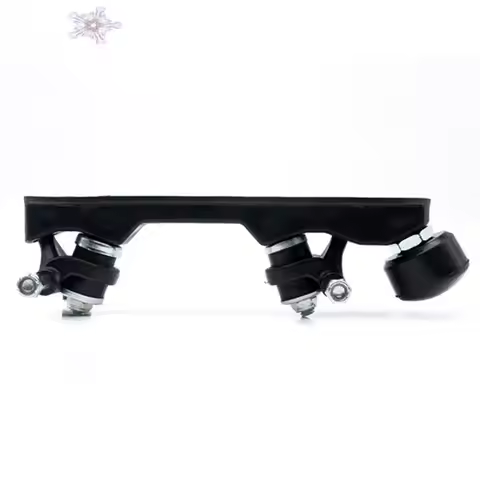Roller Skate Base Four-Wheel Two-Row Roller Skate Bracket Skate Base Bottom Plate Black